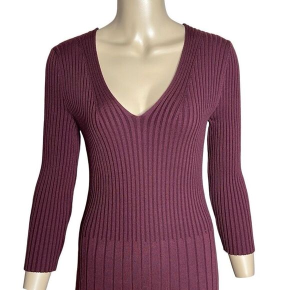 Wolford Merino Wool Rib Dress Burgundy NWT M - Picture 7 of 13
